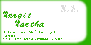 margit martha business card